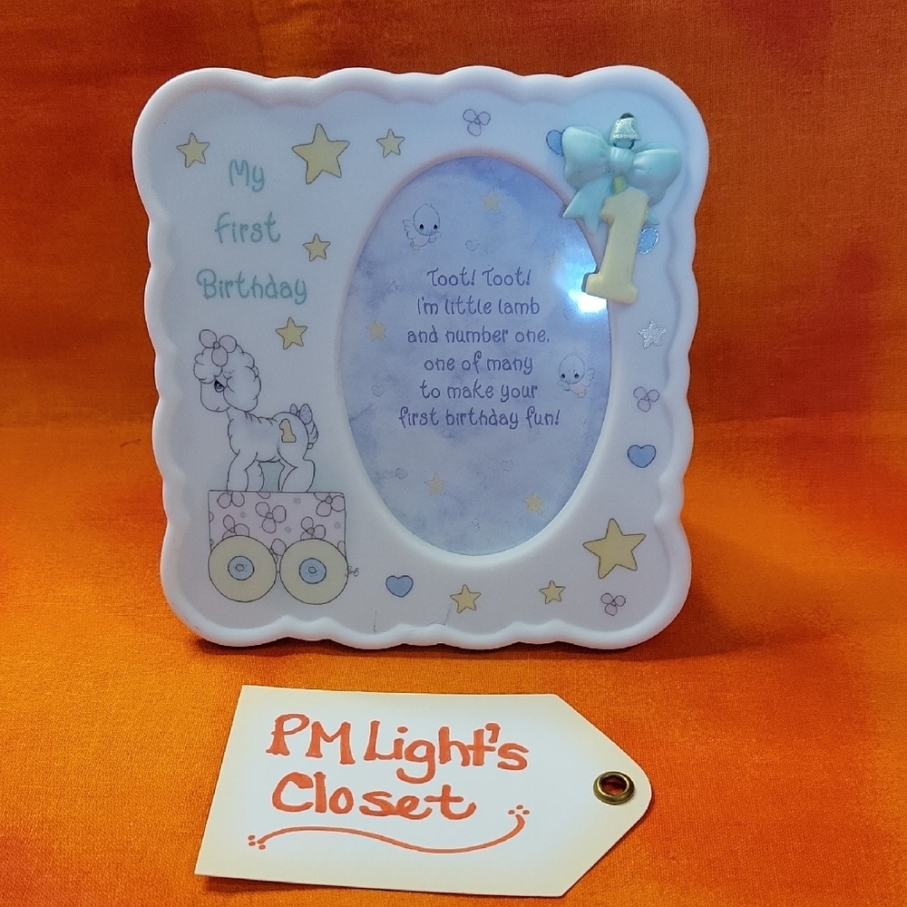 Precious Moments First Birthday Photo Frame with Lamb Design